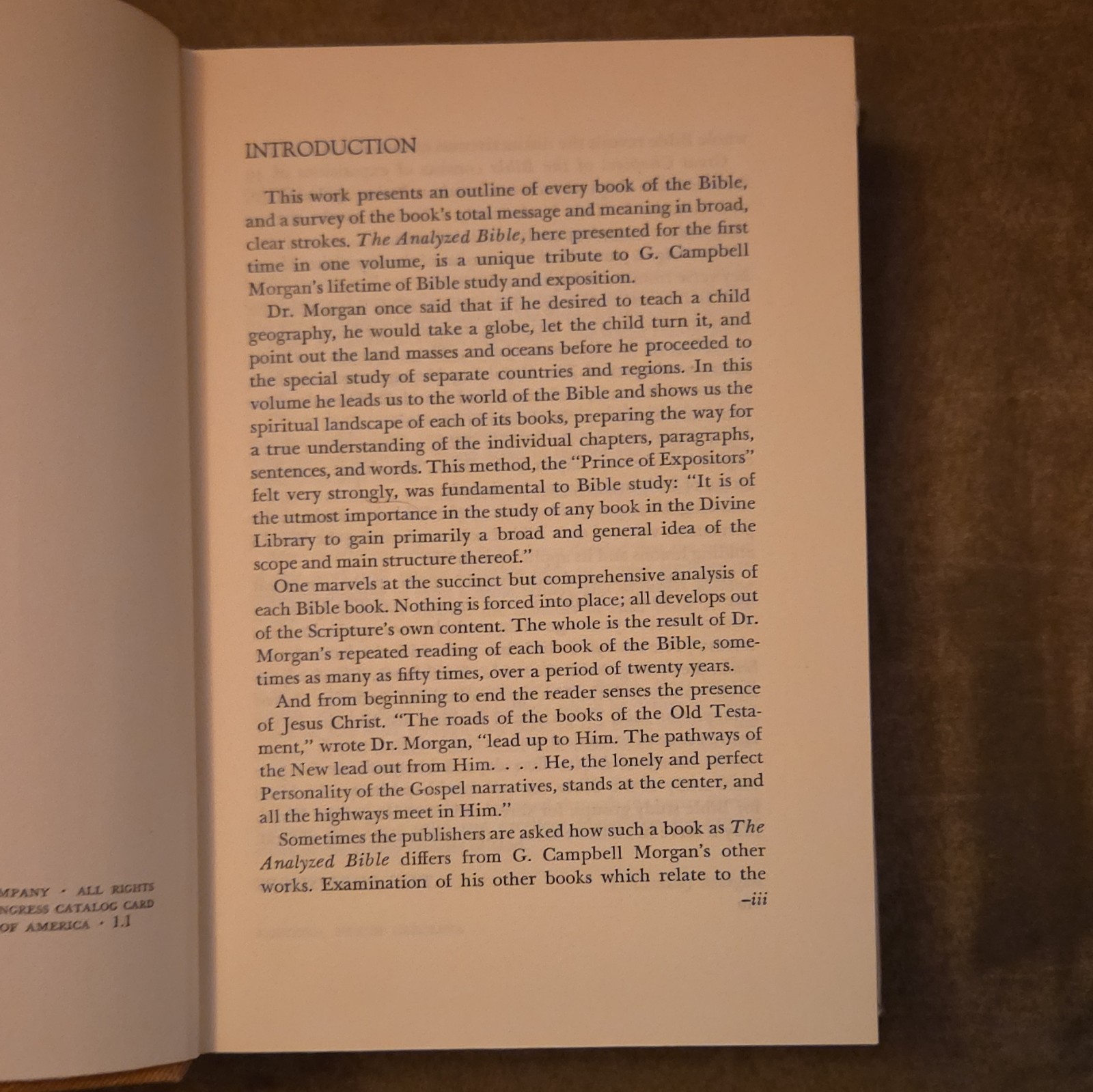 g campbell morgan the analyzed bible hc w/ dust jacket fleming h revell 1964