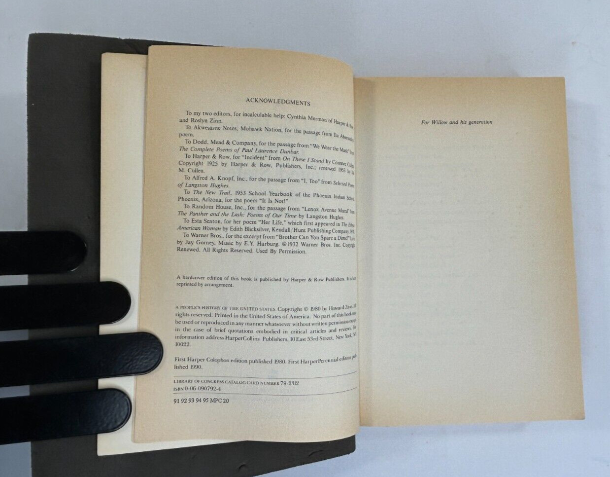 A People’s History of the United Sates by Howard Zinn – Signed & Inscribed