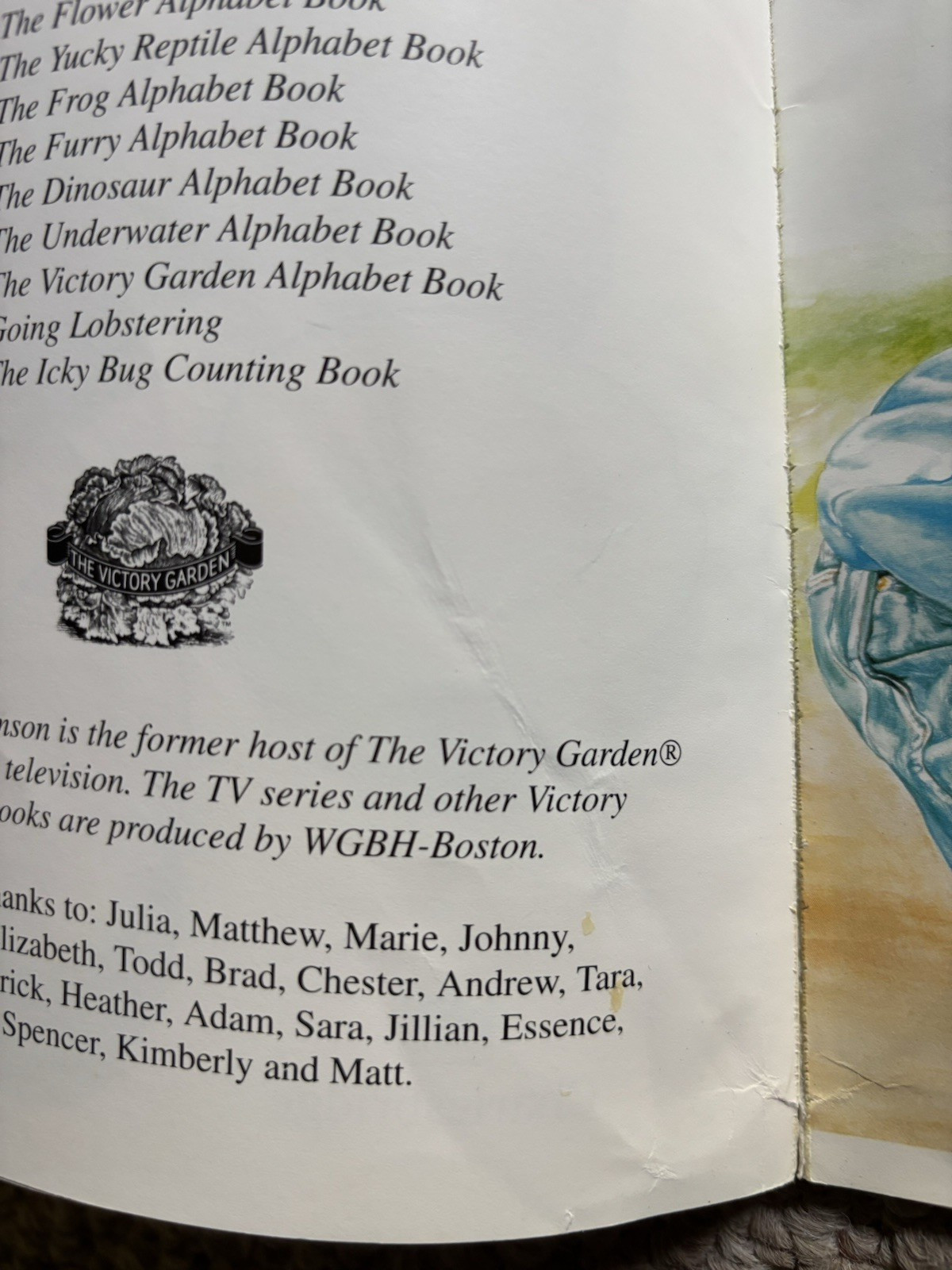 1992 The Victory Garden Alphabet PB Book By Jerry Pallotta Signed by Author