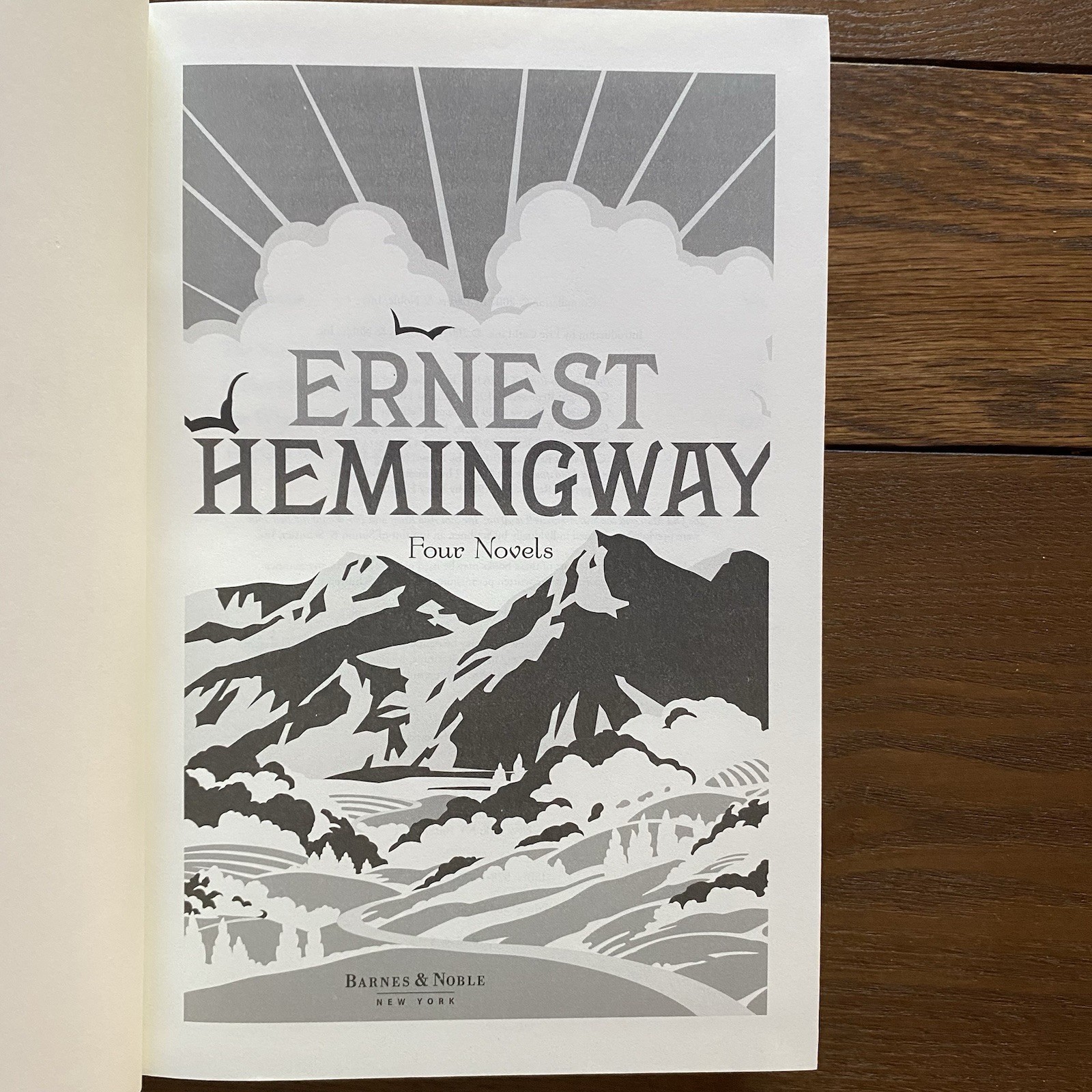 Ernest Hemingway Four Novels 2011 Barnes & Noble Farewell Old Man Sun Bell Tolls