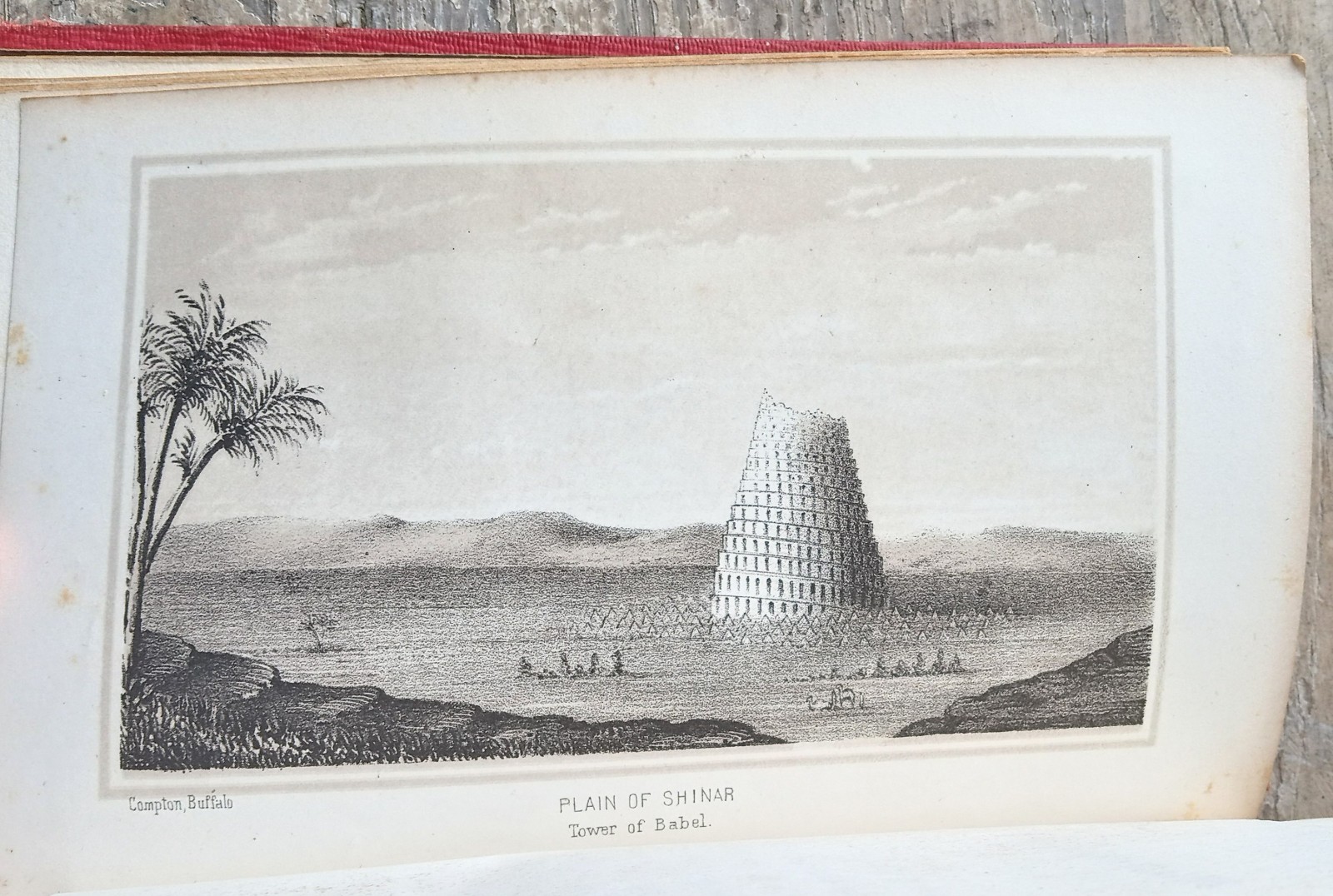 The Sacred Plains ~1856 Antique HC~ Headley Bible Geography Buffalo NY Illust