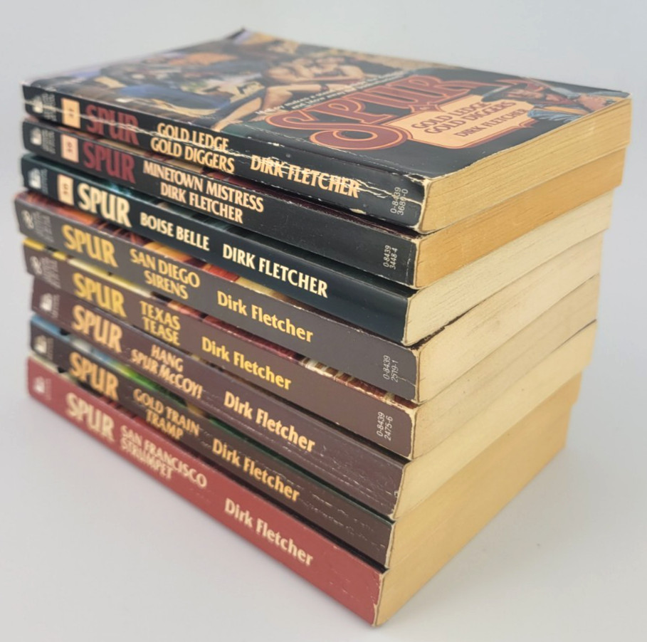 Spur McCoy Dirk Fletcher 15 Book Lot Adult Westerns #41 Soiled Dove Giant Rare