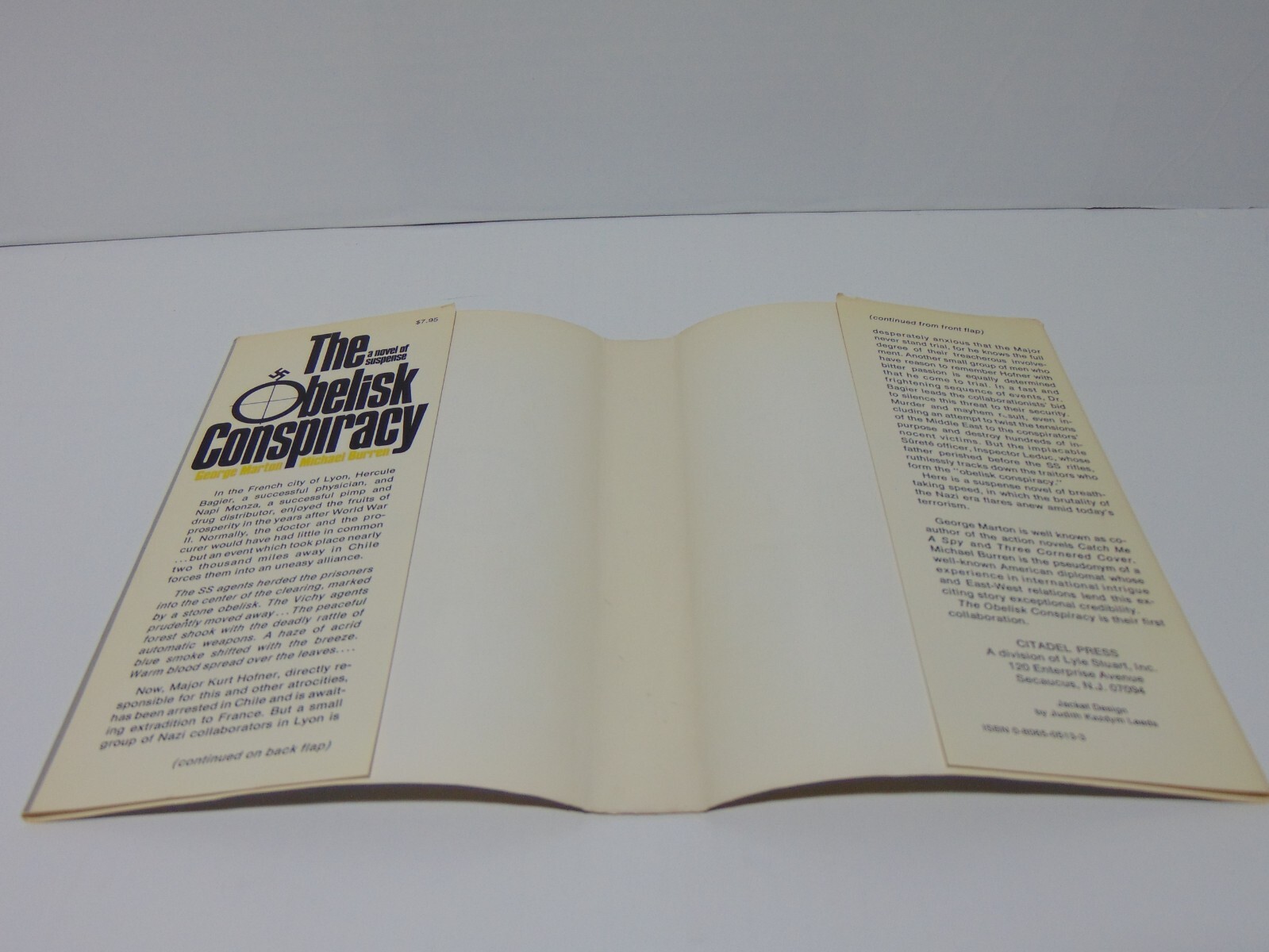 The Obelisk Conspiracy by George Marton & Michael Burren (1976, HC) 1st Am Ed