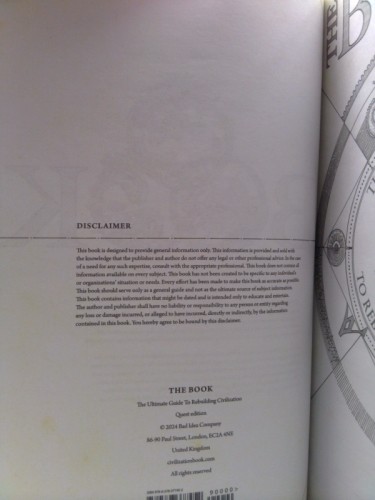 The Book. The Ultimate Guide to Rebuilding a Civilization – Inspirational…