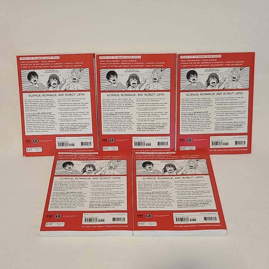 5x The Manga Guide to Biochemistry Book Lot – Takemura, Masaharu, Office Sawa K