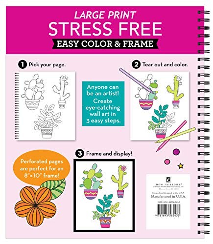 Adult Coloring Book with Cacti Butterflies Flowers and Mandalas for Relaxation