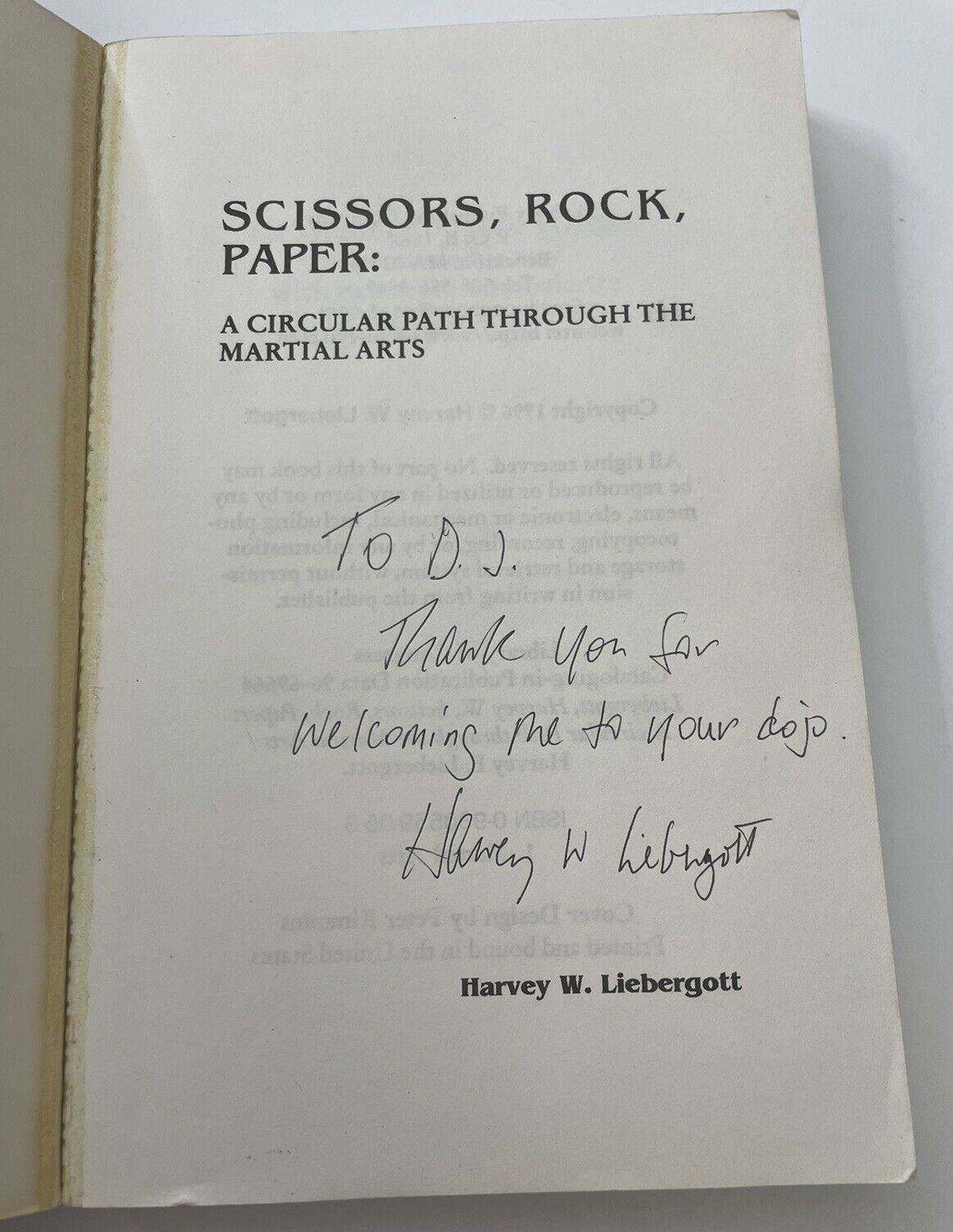 SCISSORS, ROCK, PAPER 1996 A CIRCULAR PATH THROUGH THE MARTIAL ARTS KARATE
