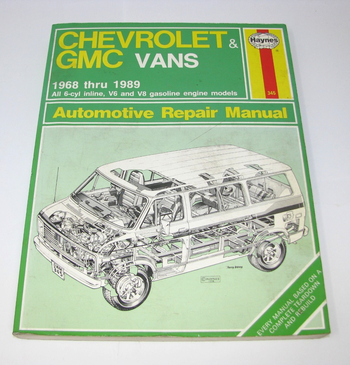Haynes Service Repair Manual 345 / Chevrolet GMC Vans 1968 – 1996 / V6 V8 90 91