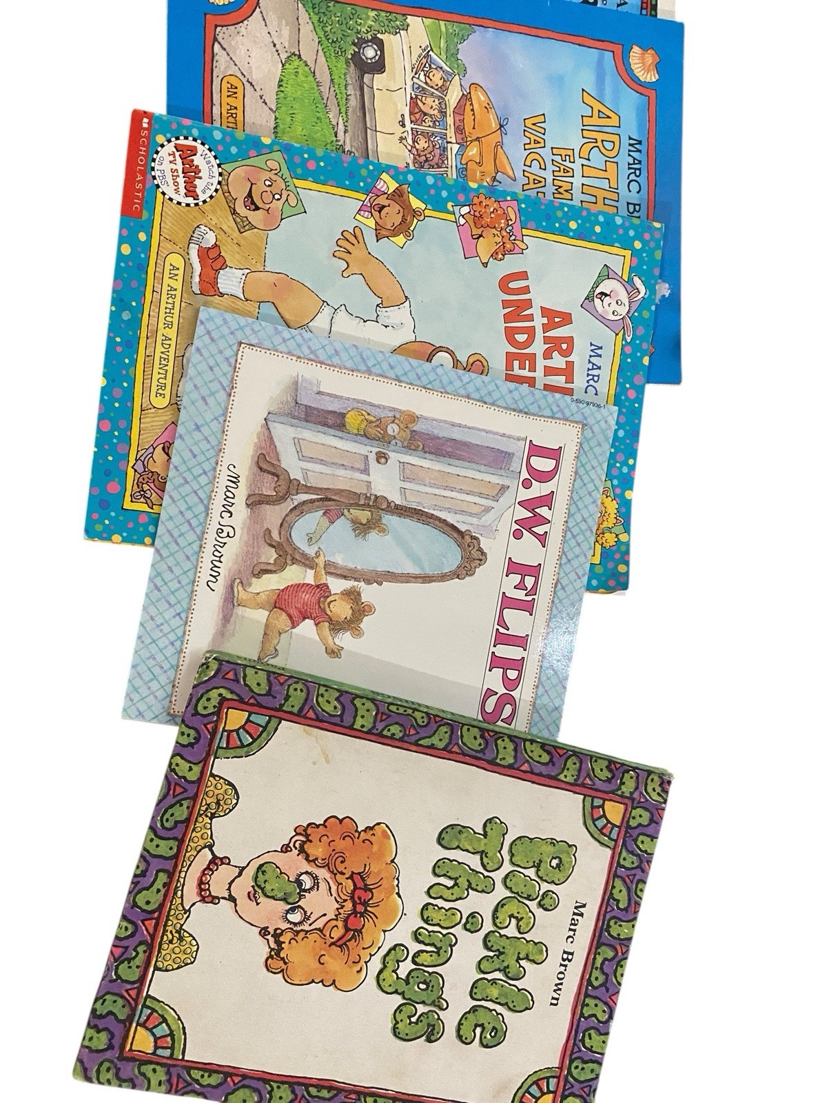 Arthur Marc Brown Books Lot 7 Picture Books Kids Adventures PBS Pickle Things
