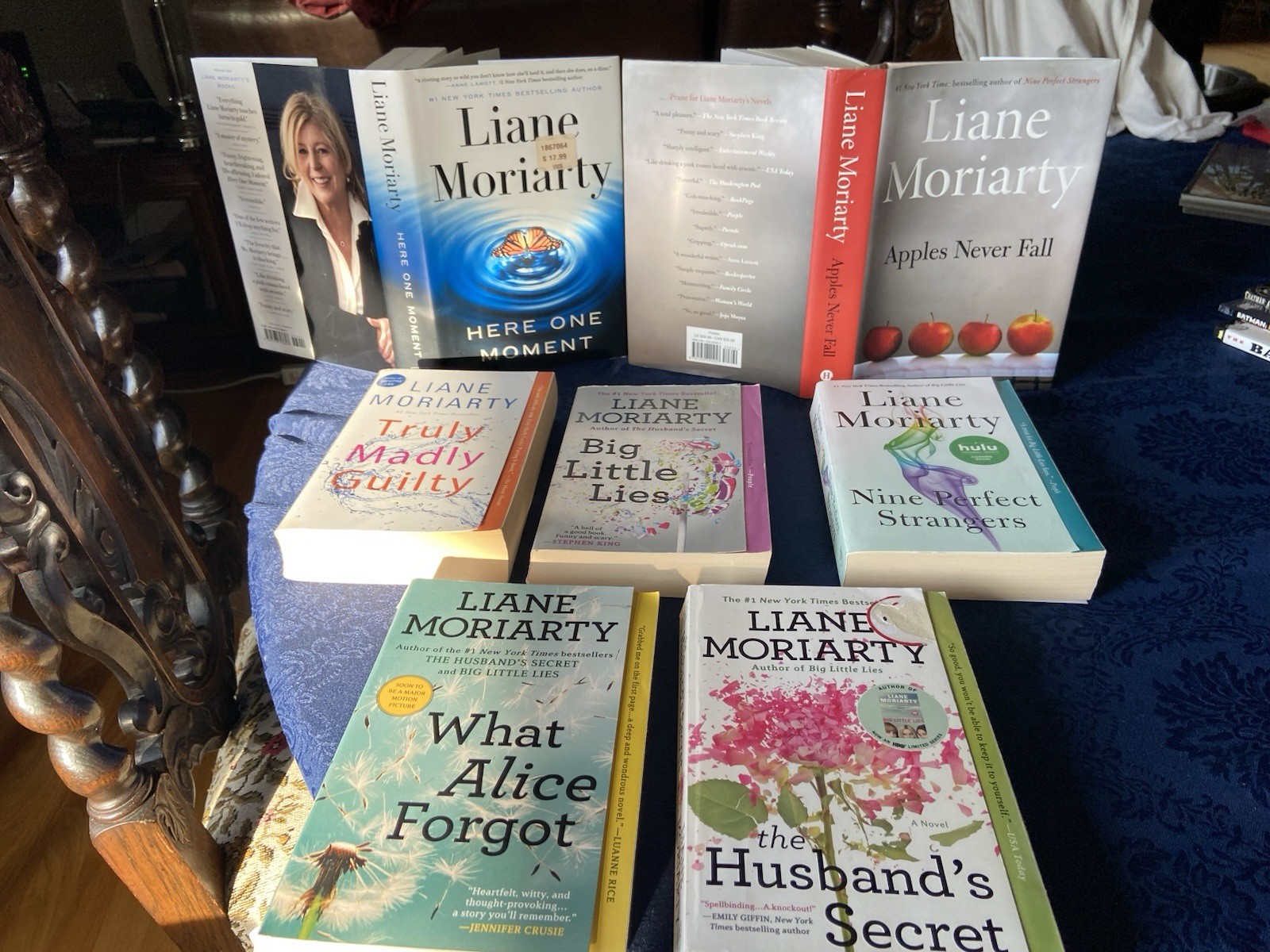 Lot of 7 LIANE MORIARTY Apples Never Fall, Here One Moment Signed + 5 TPB FREESH