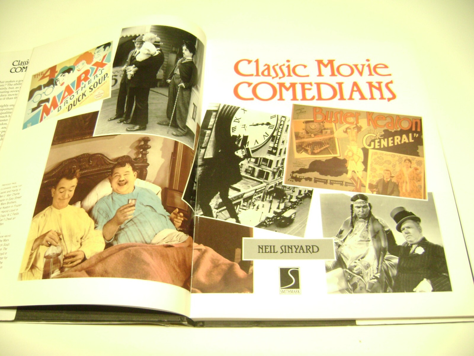 Huge 1995 Hardcover Book, CLASSIC MOVIE COMEDIANS, Packed with Photos, 176 pages