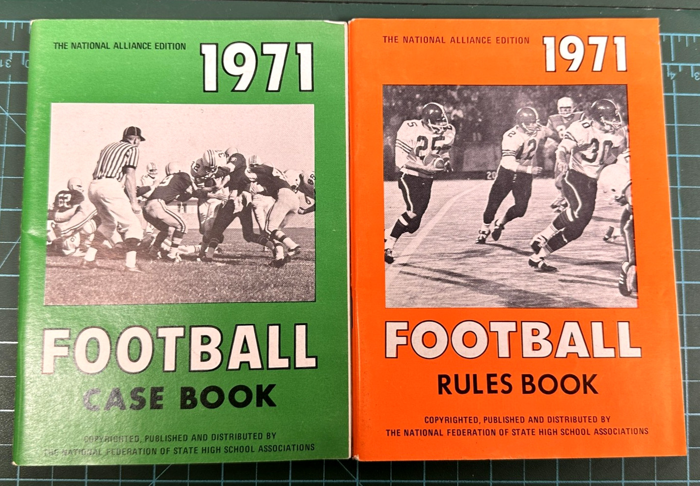 Vintage 1971 Football Rules & Case Books National Alliance NFHS High School
