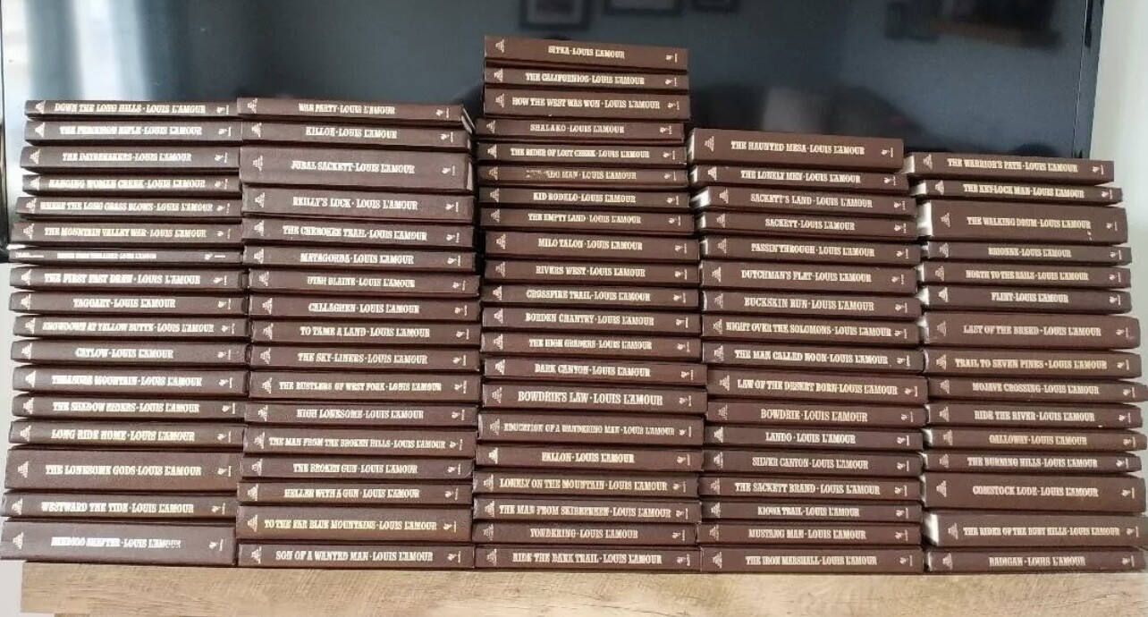 LOUIS L’AMOUR LEATHERETTE BOOKS – PICK YOUR TITLE MENU – SEE DESCRIPTION