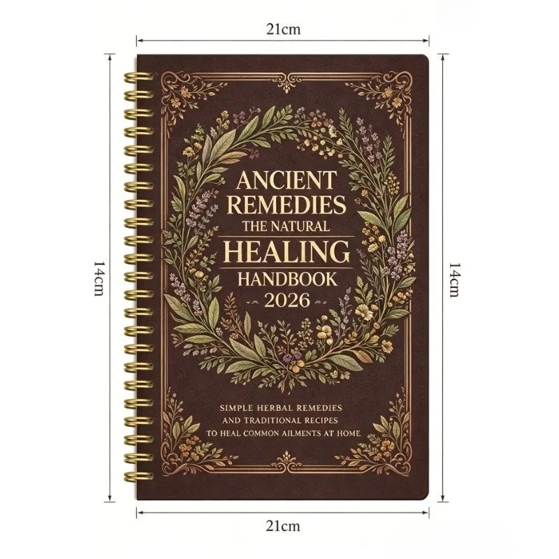 The Natural Healing Handbook, Spiral-Bound Guide for Herbal Remedies and Natural