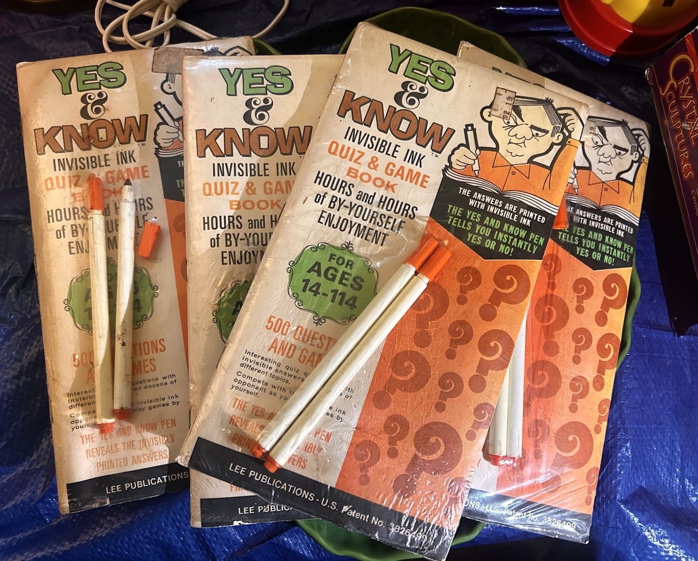 4 x Yes & Know Invisible Ink Quiz & Game Books Vintage Made in USA LOT Sealed