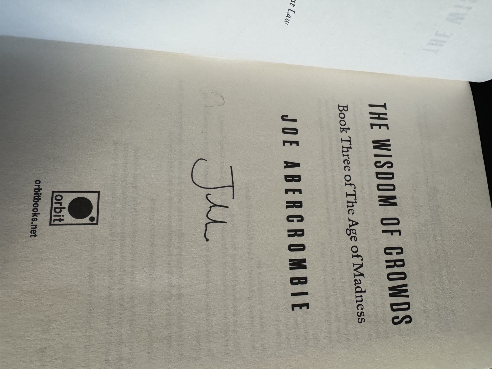 SIGNED!! The Age Of Madness Trilogy by Joe Abercrombie (All True First SIGNED)