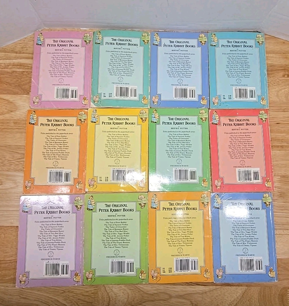 Lot of 12 Vintage Beatrix Potter Books F. Warne & Co Soft Cover Peter Rabbit