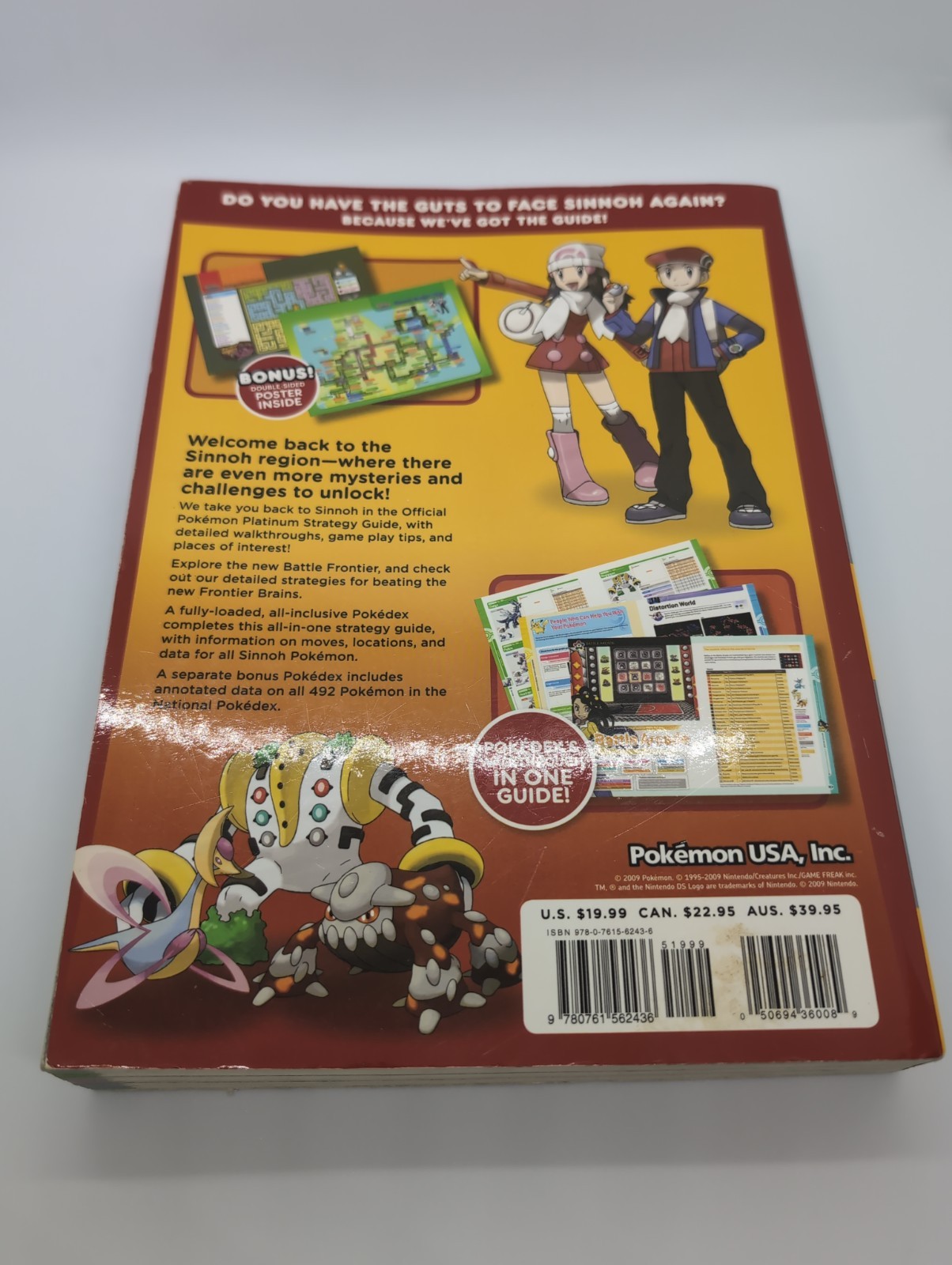 Pokémon Platinum Version The Official Pokemon Guide Book 2009 NO MAP NO STICKERS