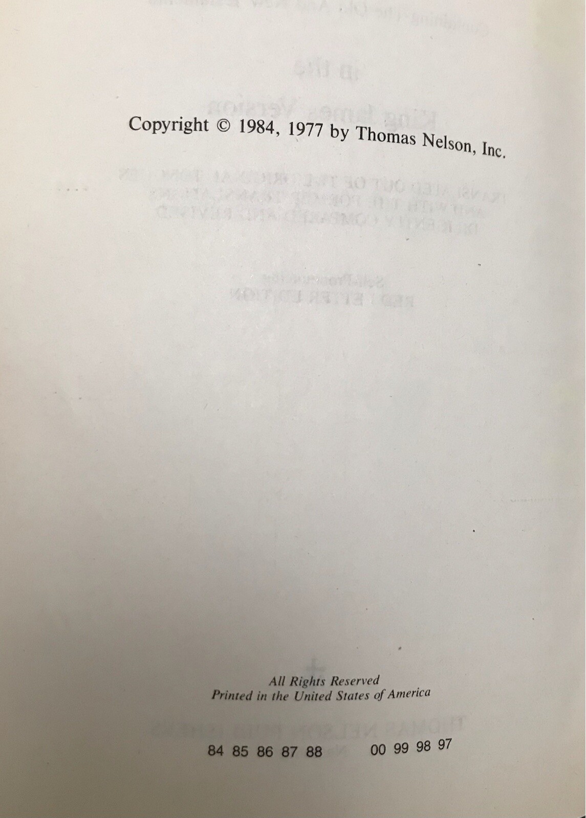 Holy Bible KJV Thomas Nelson Dictionary Concordance 1984