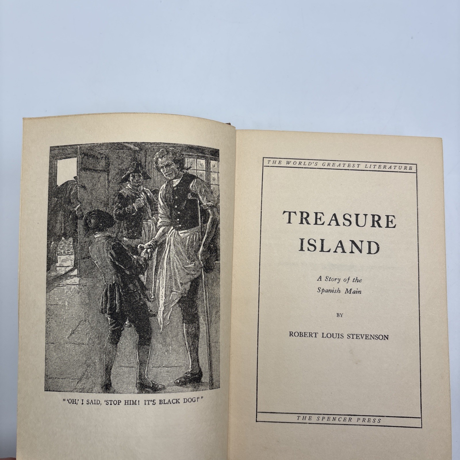 Treasure Island Robert Louis Stevenson 1936 Spencer Press Antique Hardcover