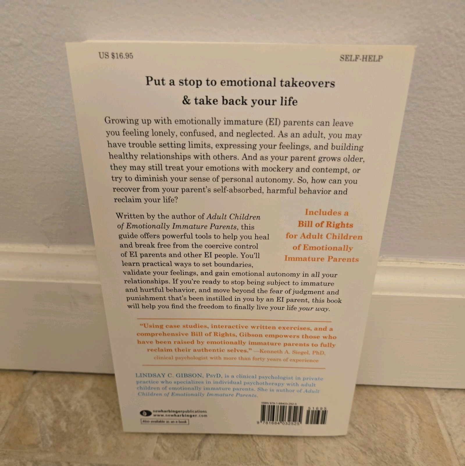 Recovering from Emotionally Immature Parents by Lindsay C. Gibson, Paperback