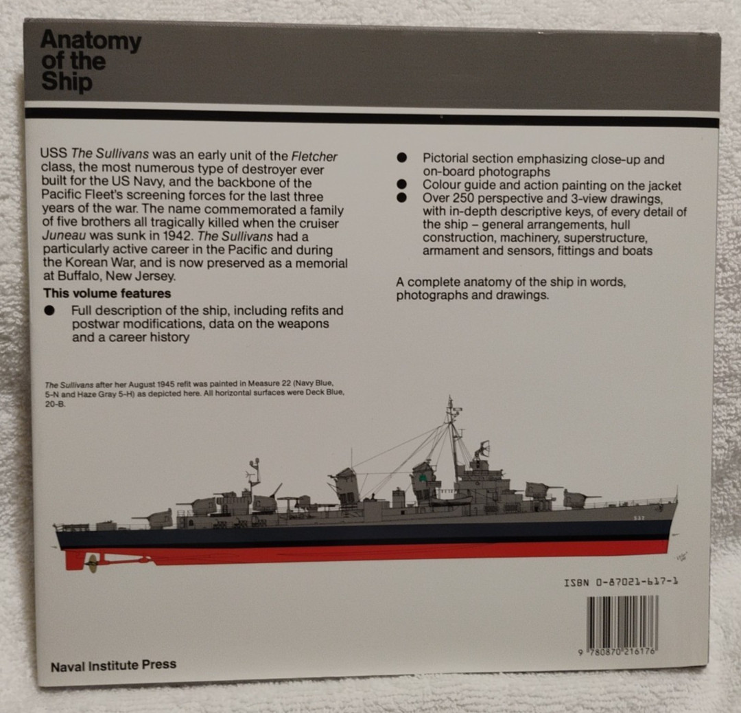 The Destroyer The Sullivans Anatomy of the Ship by Al Ross HC WW2 Naval History