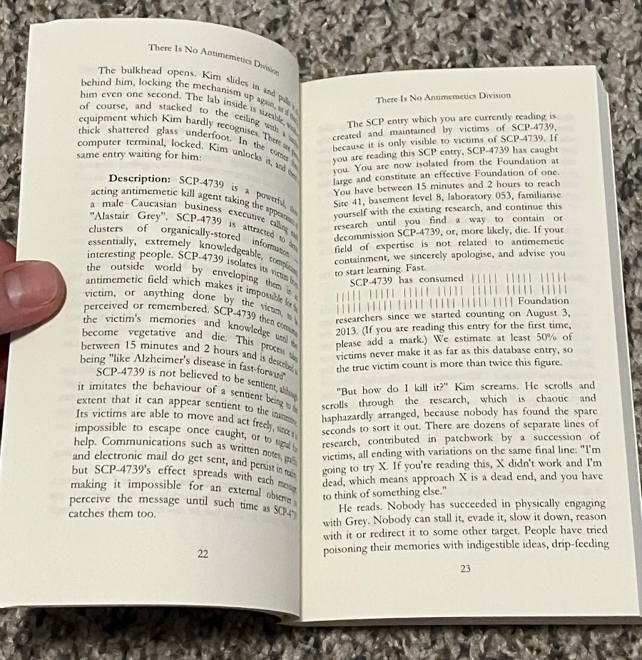 „There Is No Antimemetics Division“ by qntm (Original Paperback) [OOP — Rare!]