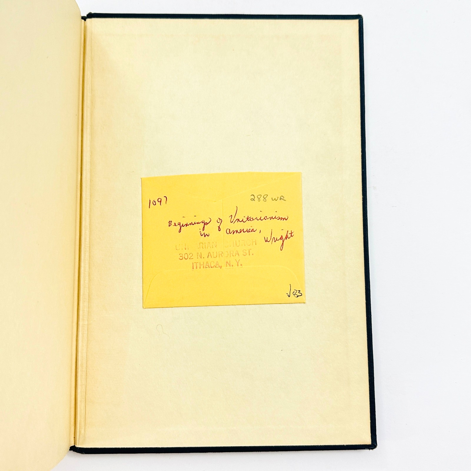 The Beginnings of Unitarianism in America Conrad Wright 1955 Hardcover Book