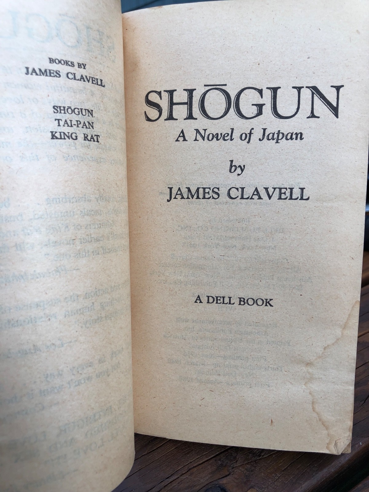 SHOGUN by James Clavell Dell Vintage 1980 Paperback Samurai