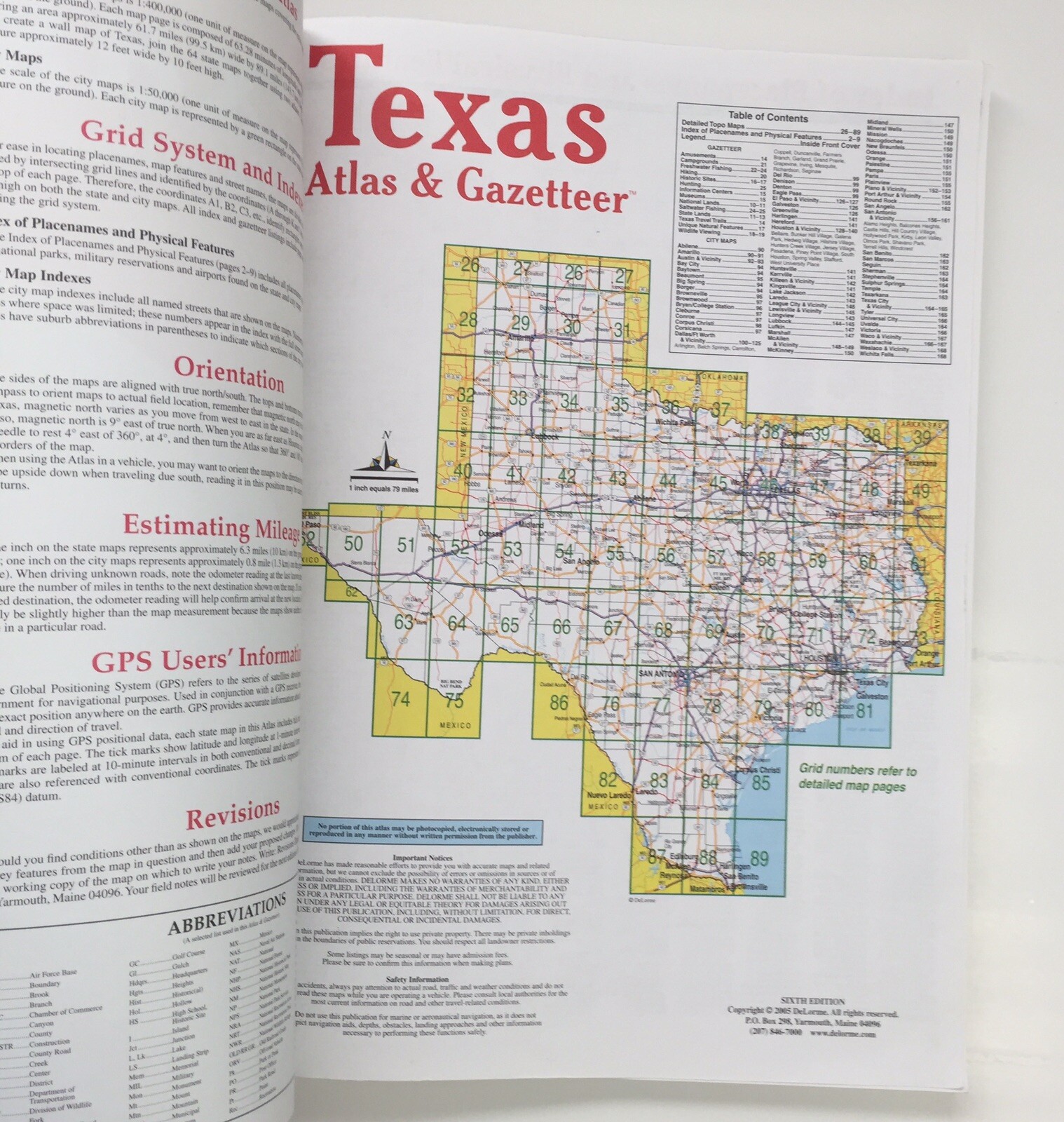 Texas Atlas & Gazetteer [Delorme Atlas & Gazetteer] 2005 – 168 Pages
