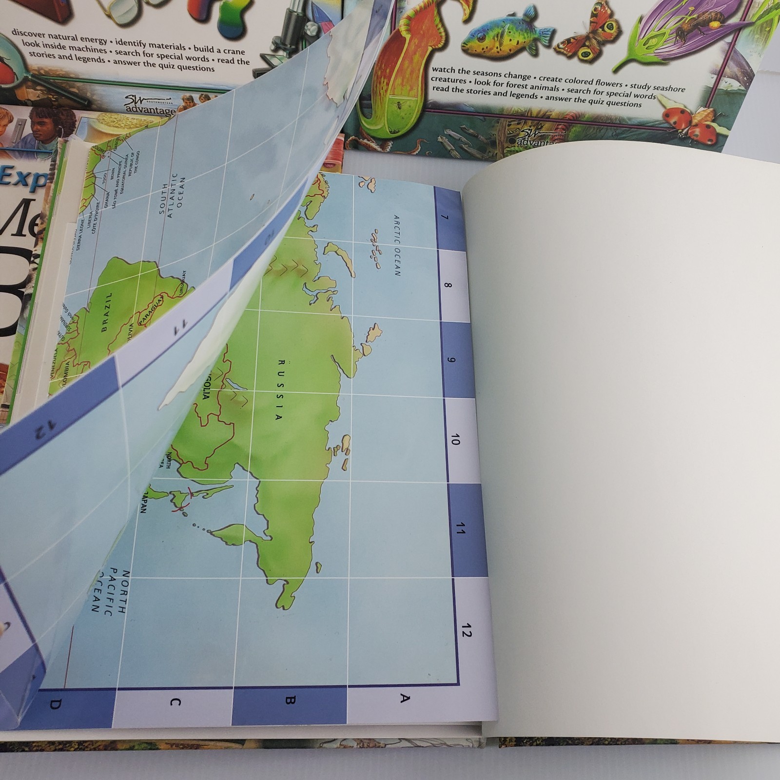 SW Advantage Lot of 6 Explore & Learn HC Homeschool Learning w Fold Out Maps