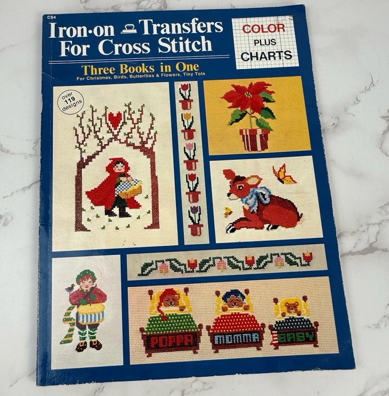 Iron On Embroidery Transfers Cross Stitch Book Variety 1981 Craftways CS4 Color