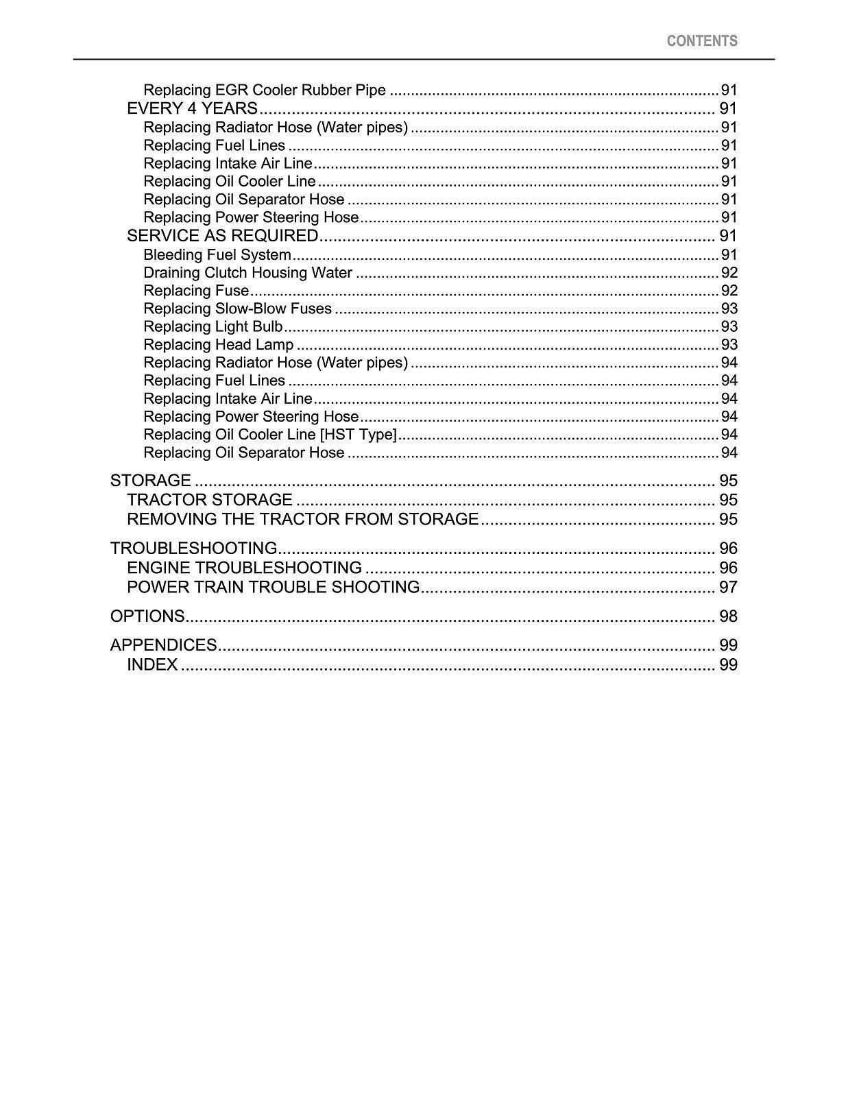 KUBOTA MX4800 MX5200 MX5800 OPERATORS MANUAL – WIRE FIXED – RUGGED COVERS