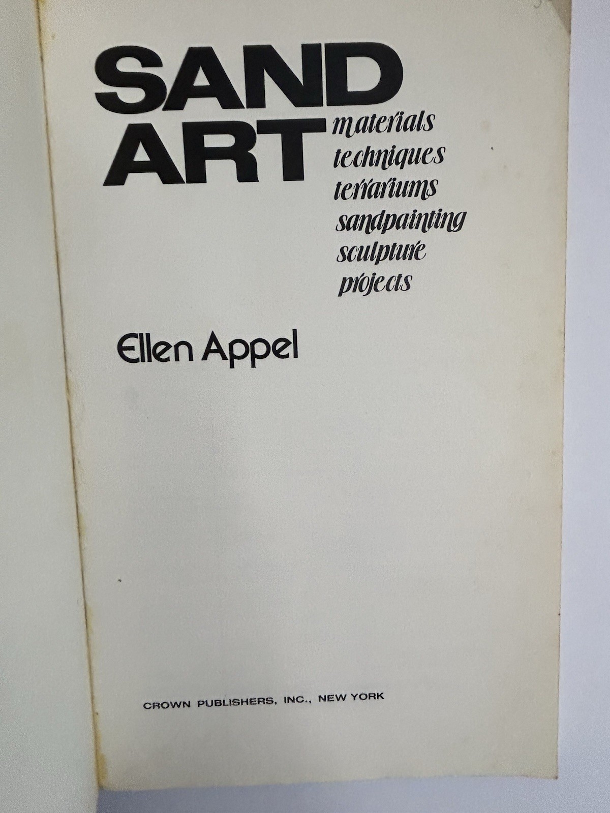 Sand Art by Ellen Appel 1976 Softcover