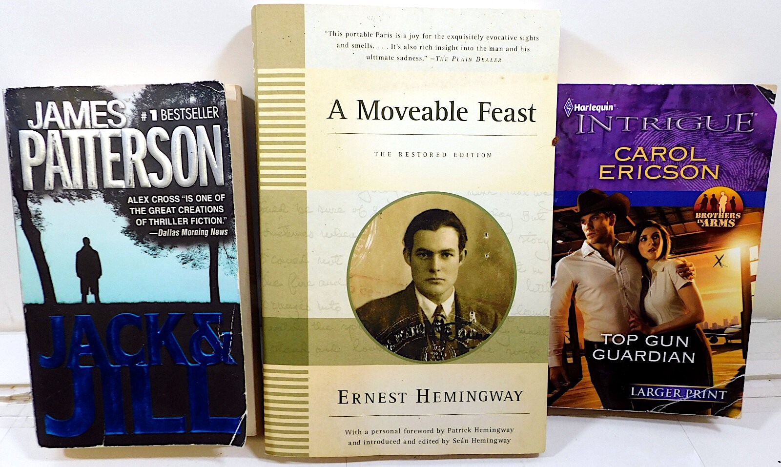 Mixed Lot of 3 Books #Patterson Jack & Jill,Moveable Feast,Intrigue Top Guardian