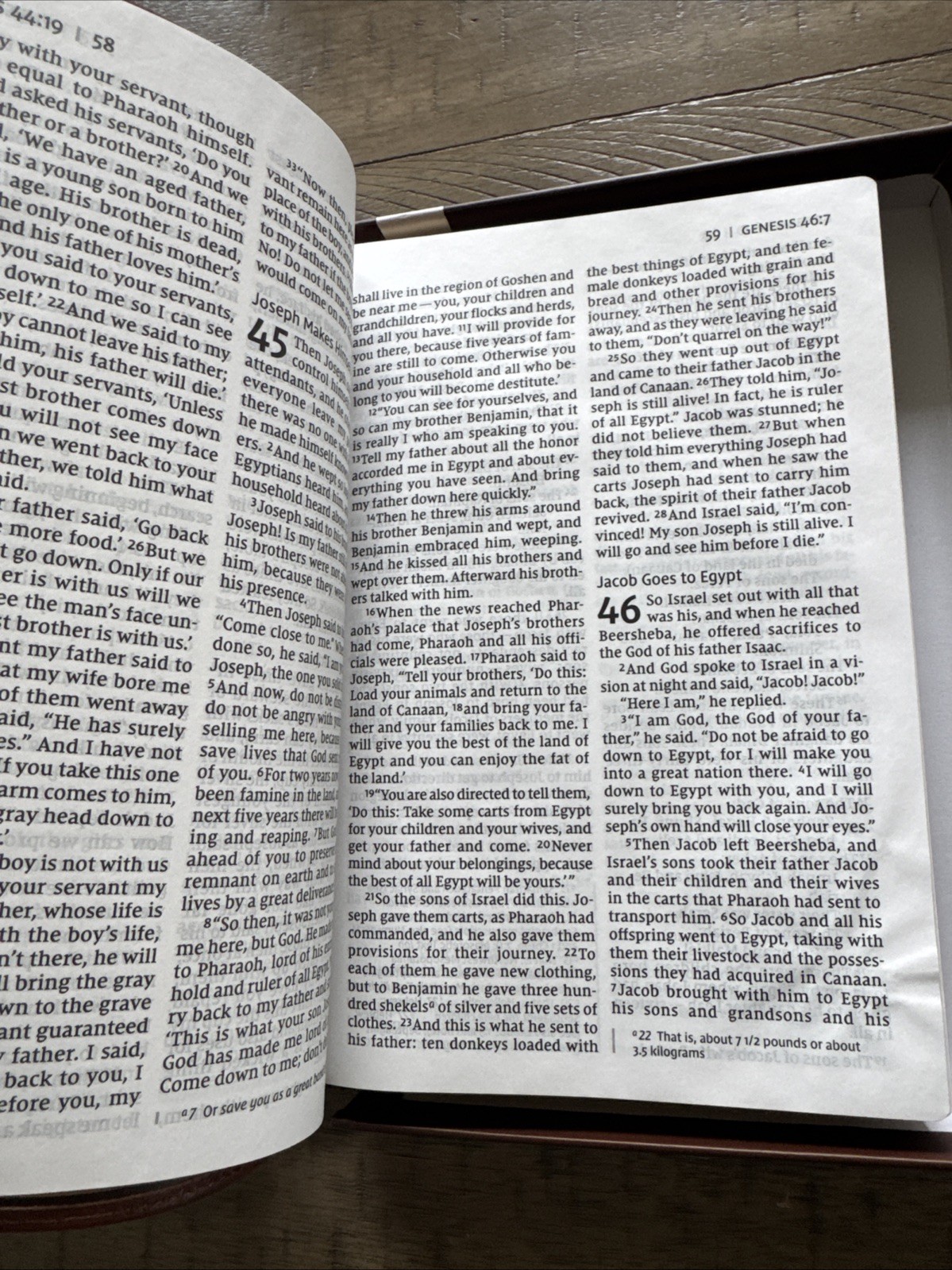 NIV Giant Print Thinline Bible Brown HC Genuine Buffalo Leather 124.99 Retail