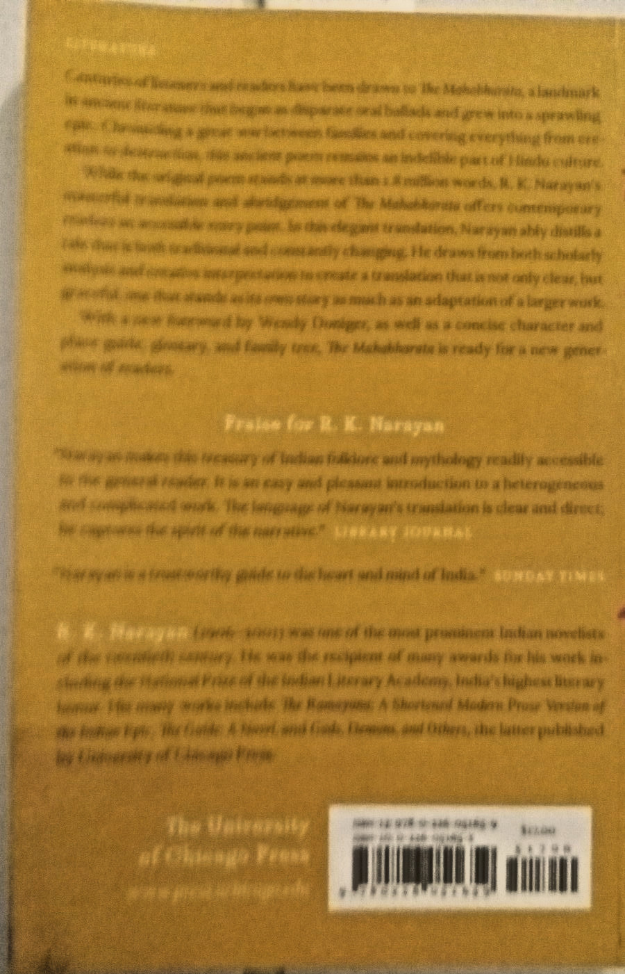 The Mahabharata: A Shortened Modern Prose Version Of The Indian Epic
