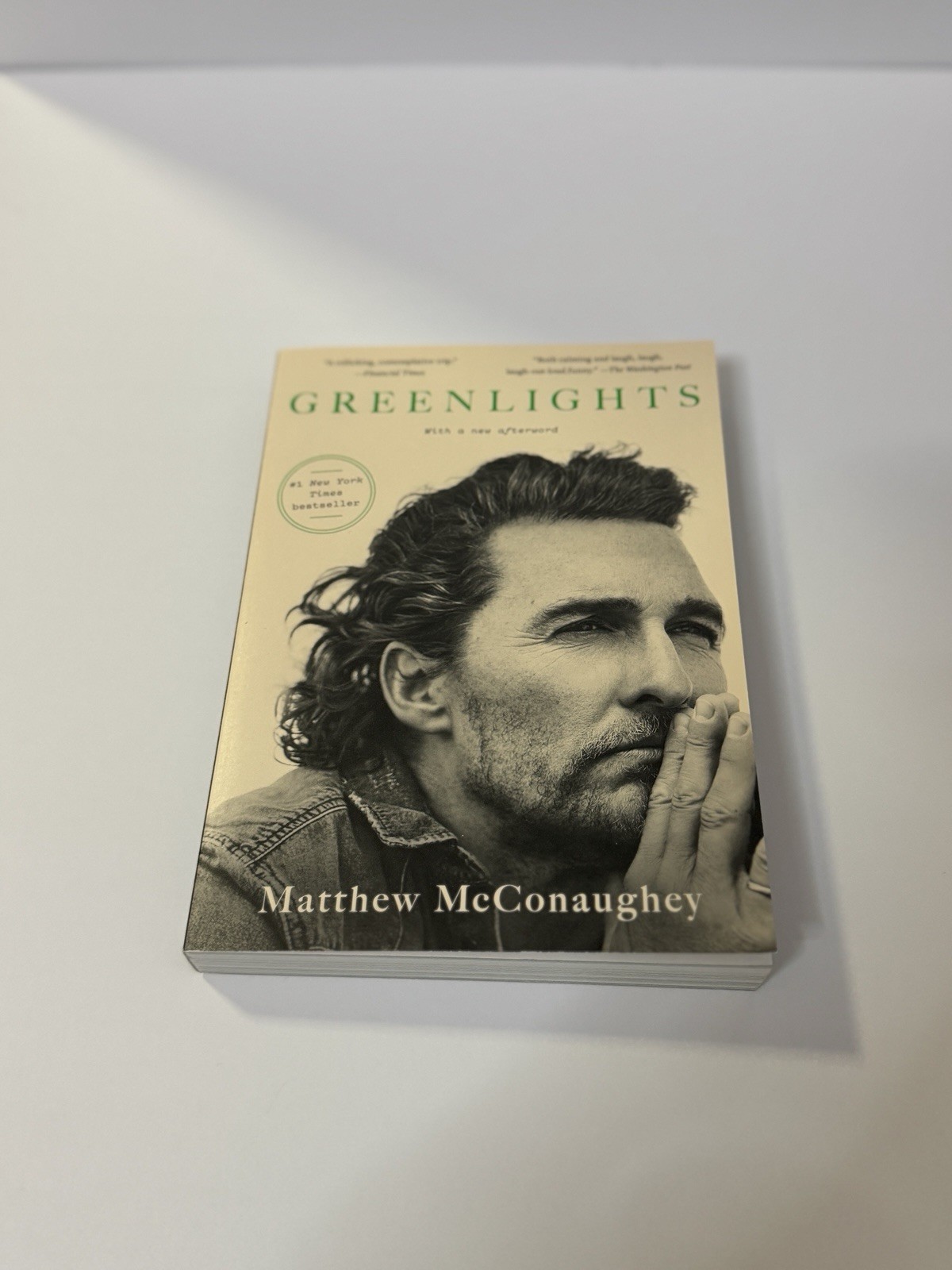 Matthew McConaughey Autographed Greenlights Paperback Book Signed
