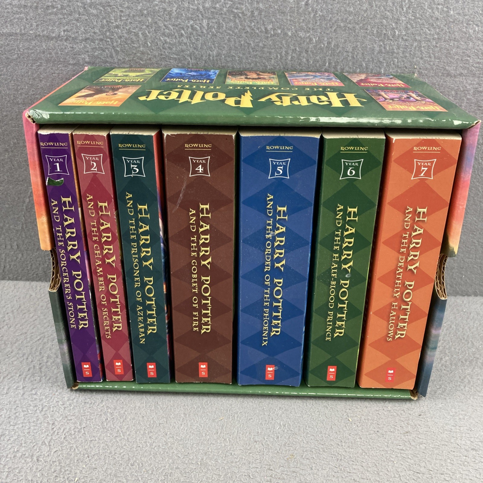 Harry Potter Paperback Boxset #1-7 by J. K. Rowling (2009, Hardcover) Complete