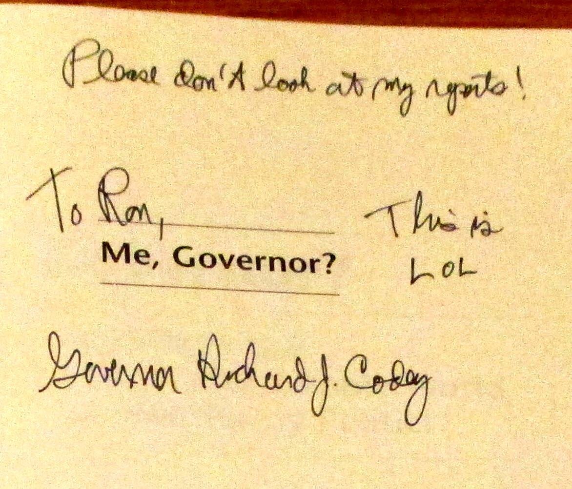 2011 Me, Governor? by Richard J. Codey SIGNED Hardcover Book D/J 242 Pages