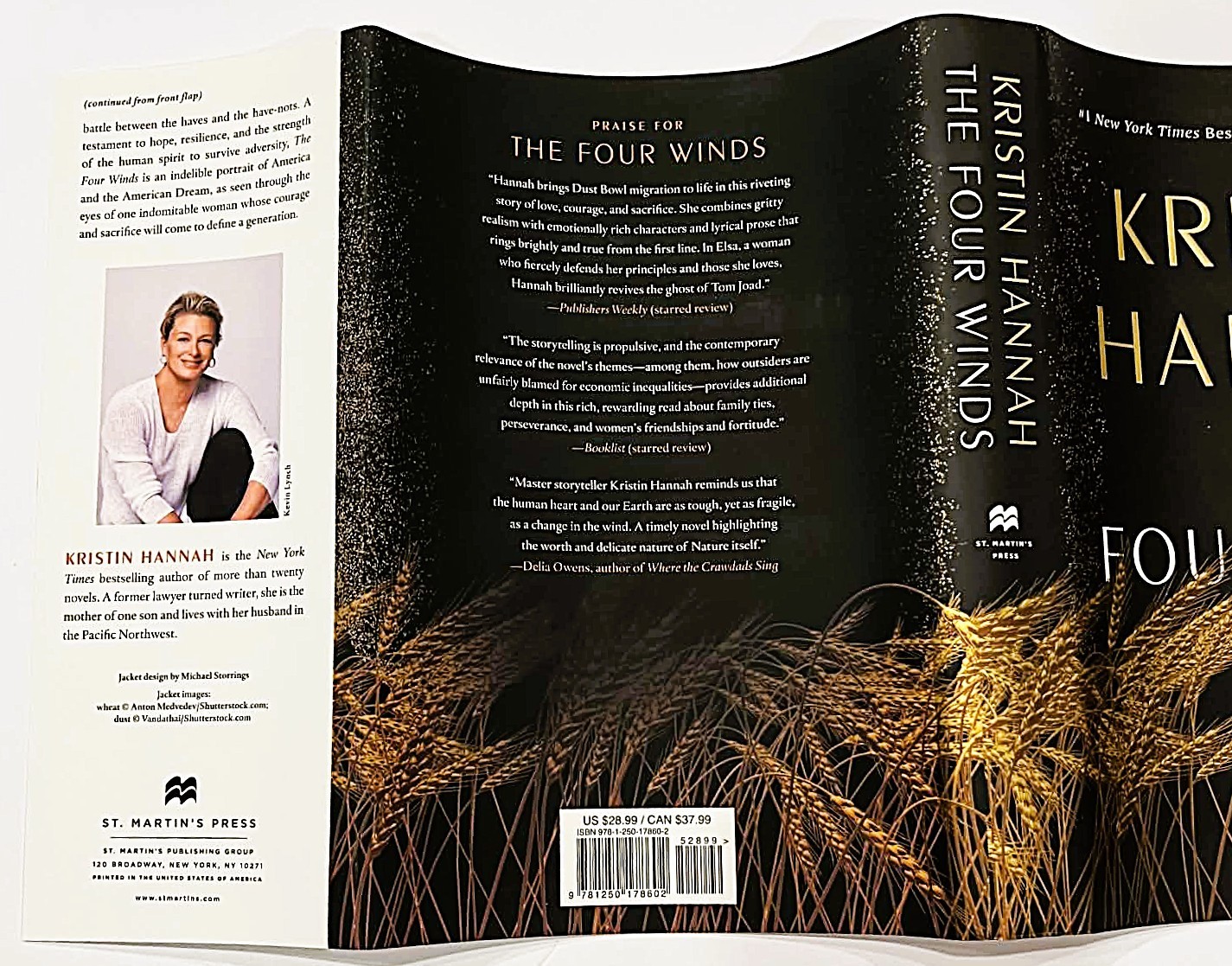 The Four Winds Kristin Hannah SIGNED Autographed True First Edition Hardcover DJ