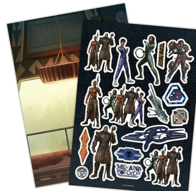 Marvel Black Panther Wakanda Forever Create a Scene Sticker Pad, 32 Pages,