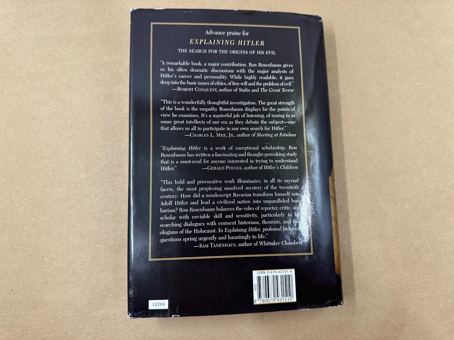 Explaining Hitler Ron Rosenbaum 1998 First Edition Historical Analysis