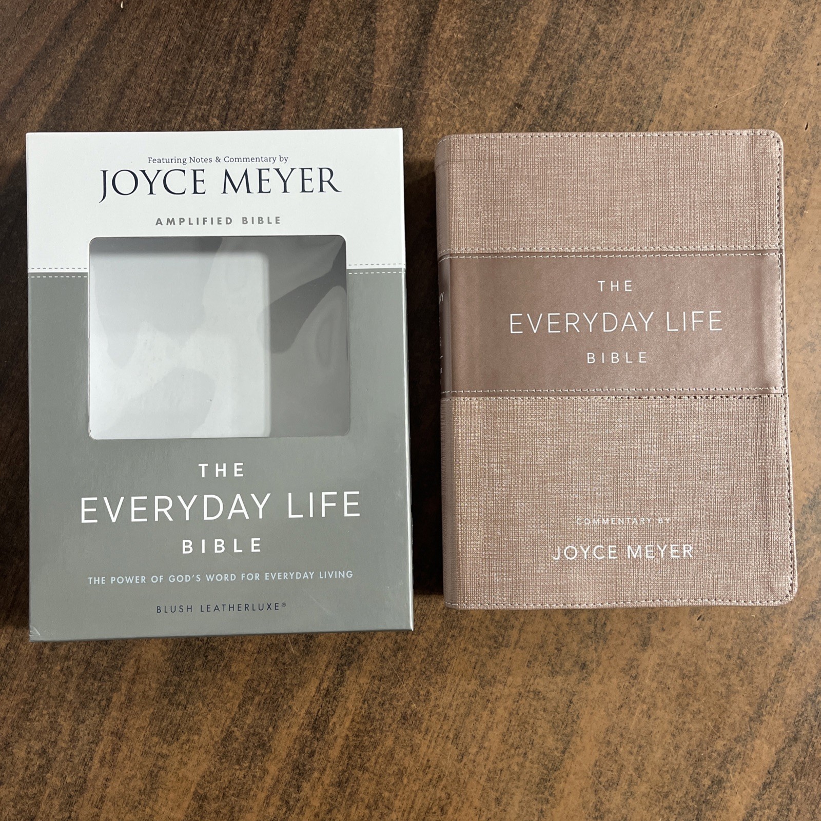 Amplified Joyce Meyer Everyday Life Study Bible – Blush LeatherLuxe