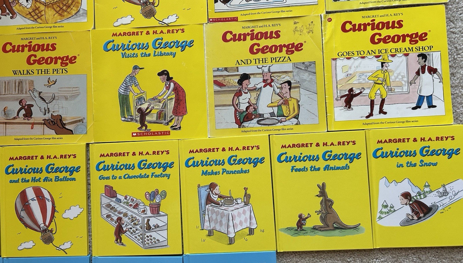 HUGE Lot of 30 Curious George Kids Picture Books Margret and H.A. Rey Treasuries