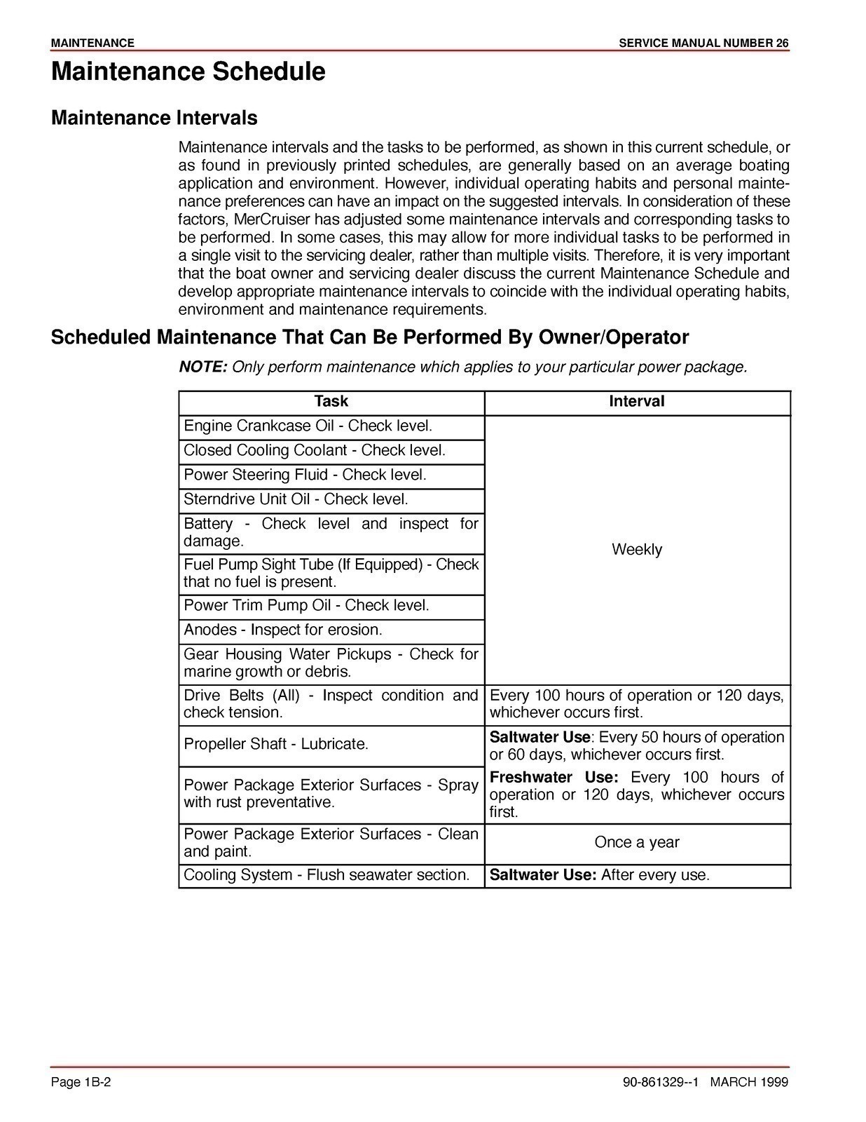 MERCURY MERCRUISER NO. 26 MARINE ENGINE GM 4 CYL 3.0L SERVICE MANUAL , SECURED