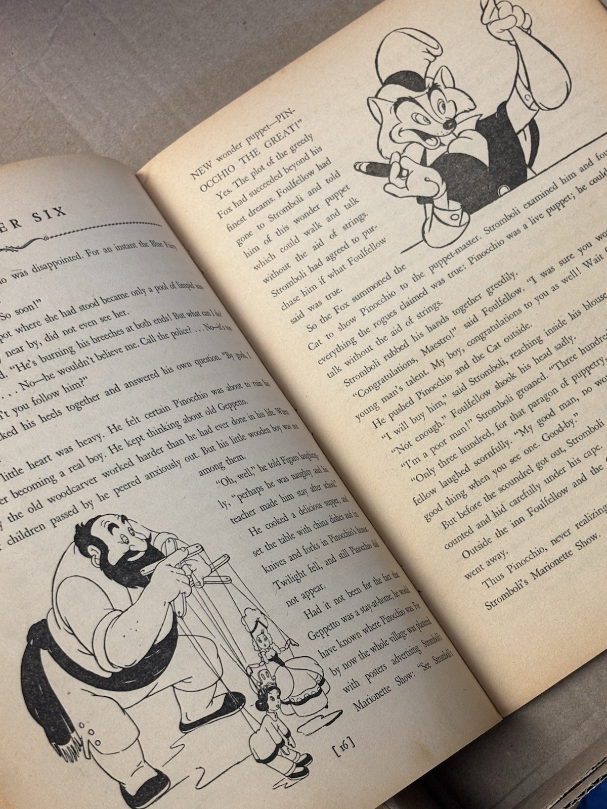 1939 Walt Disney’s Pinocchio w/Pictures to Color Whitman Publishing RARE!!