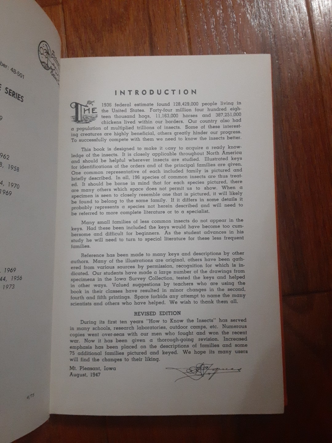 How To Know The Insects, By H.E. Jaques, Hardcover, Pictured Key Nature Series