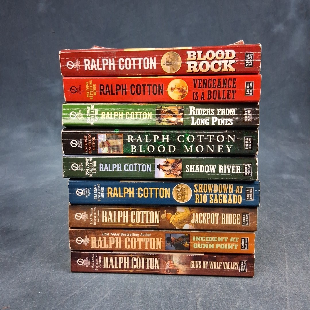 Ralph Cotton Western Lot 9 PB Books Mixed Titles Action Western Set