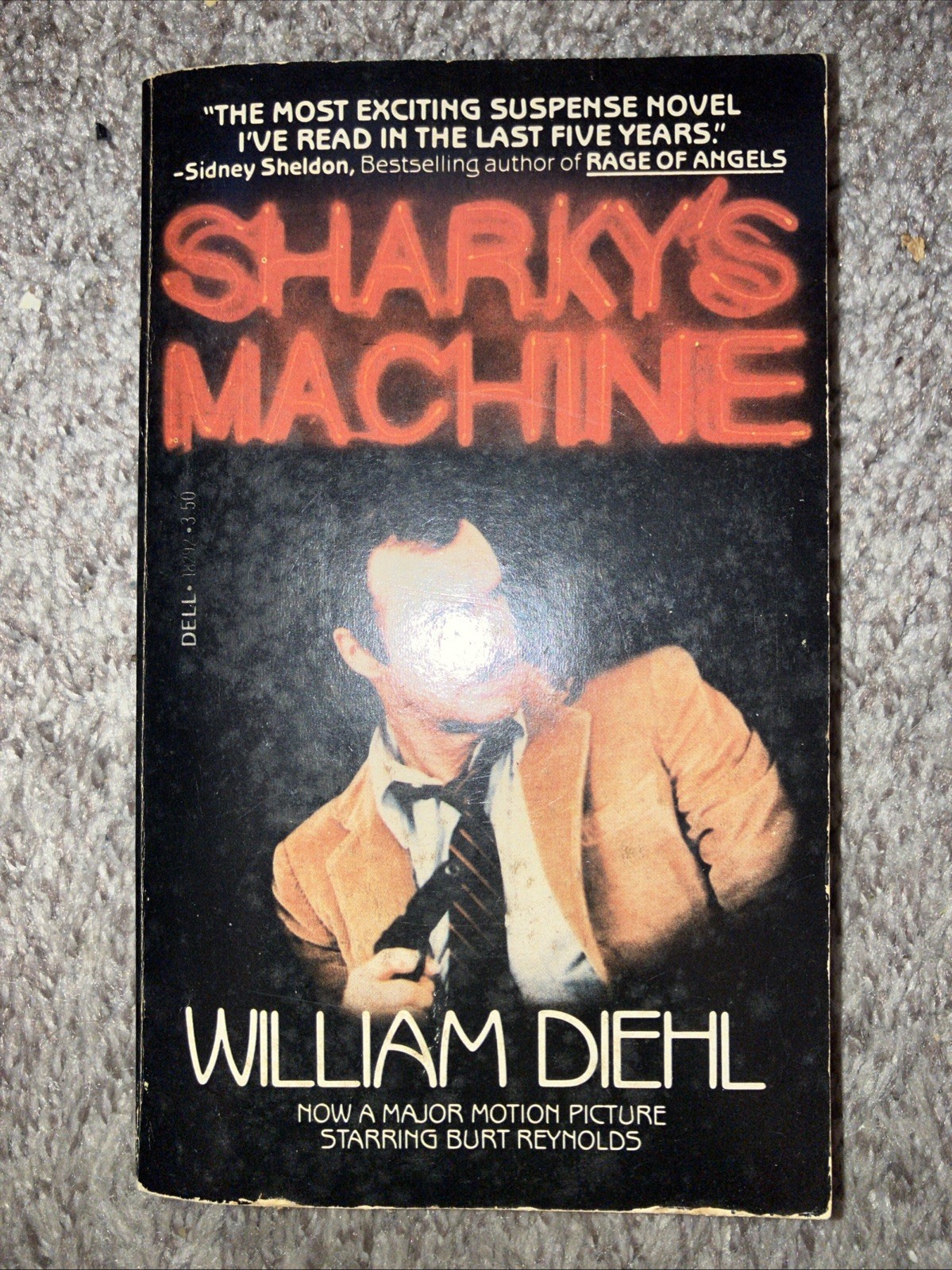 SHARKY’S MACHINE paperback book 1981 WILLIAM DIEHL Movie Tie-In BURT REYNOLDS